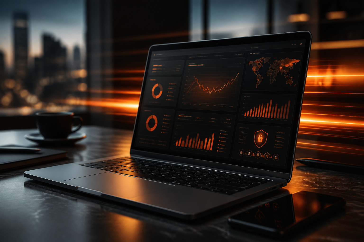 لوحة تحكم رقمية تعرض مؤشرات نمو وسائل التواصل وميزات لوحات SMM الحديثة