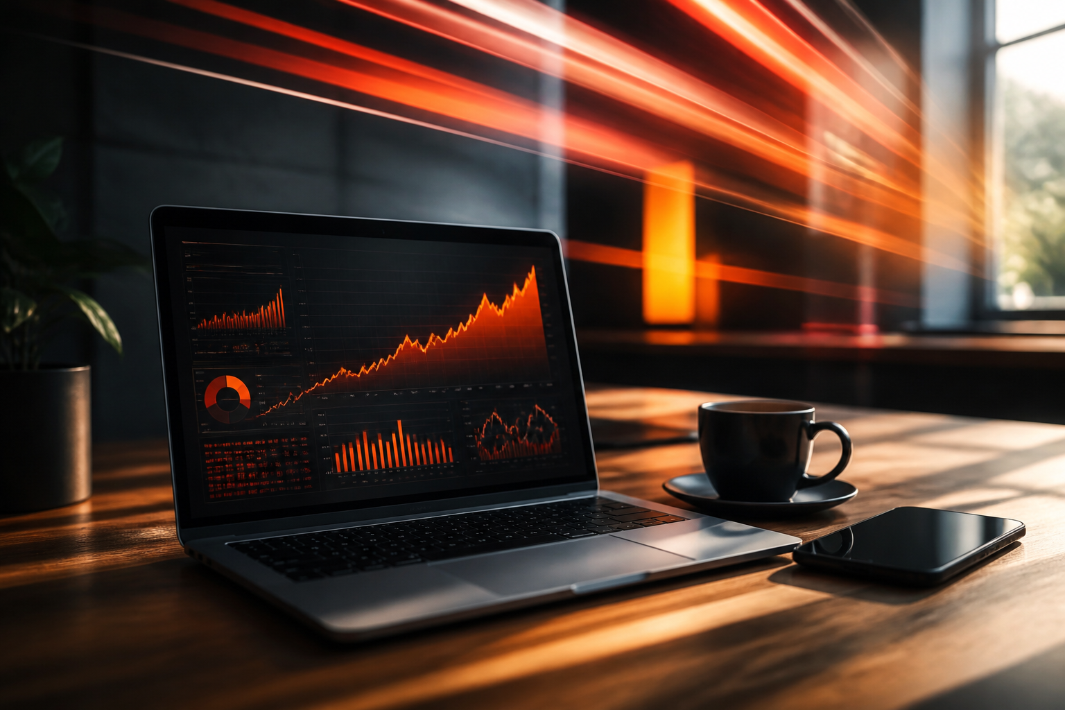 لوحة تحليلات رقمية على شاشة حاسوب تظهر نمو مشاهدات تويتر إكس