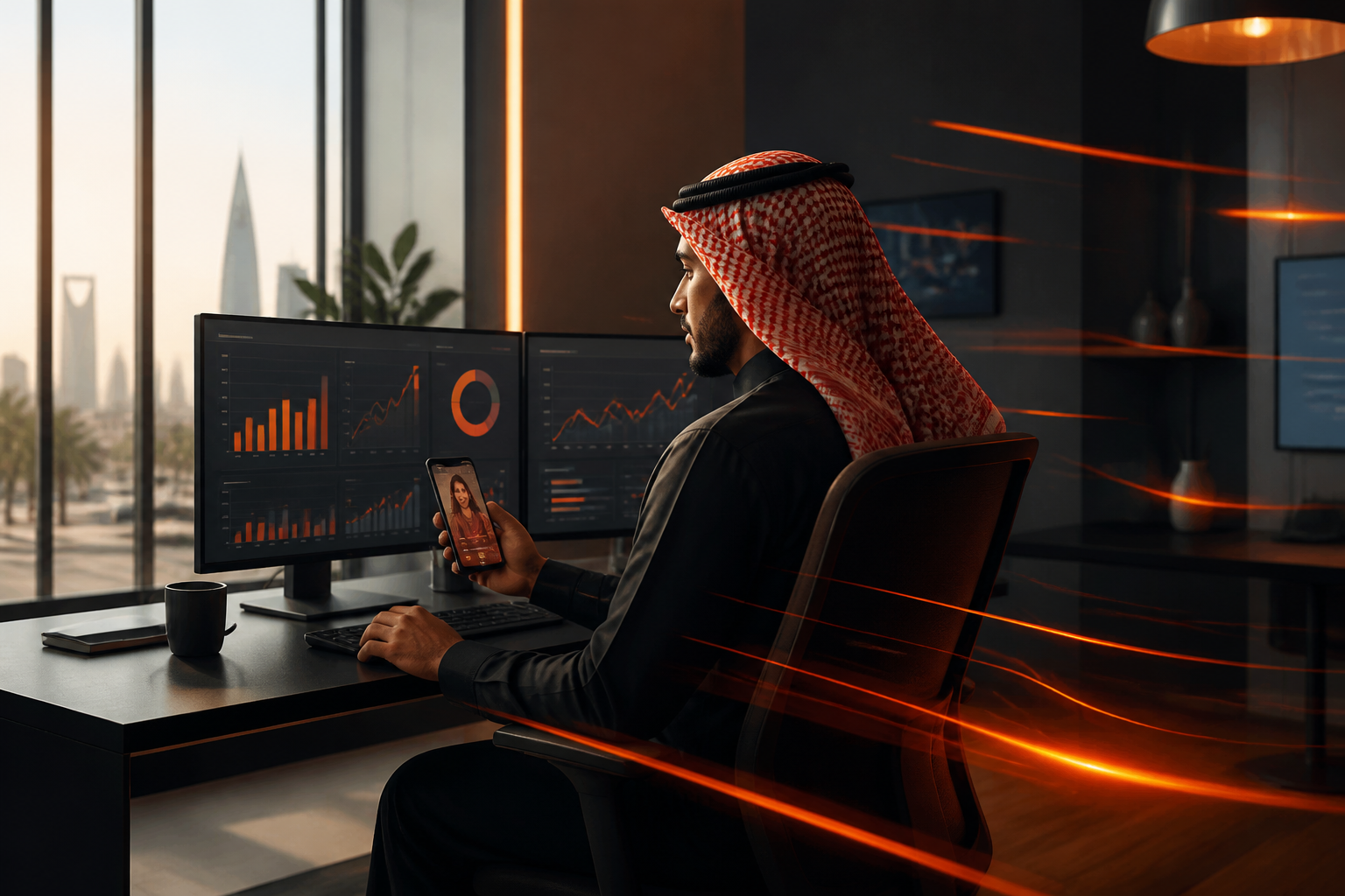 لوحة تحليلات رقمية توضح الفارق بين المؤثرين الصغار والكبار في سوق الخليج